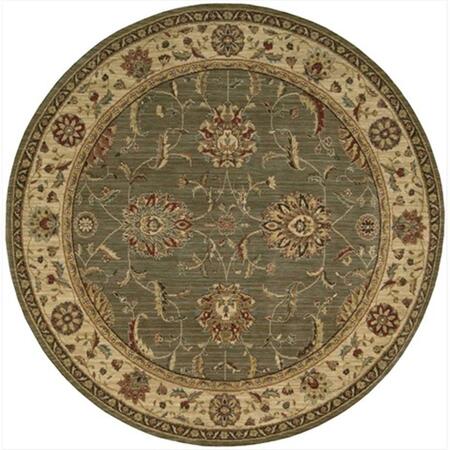 NOURISON Living Treasures Area Rug Collection Green 5 Ft 10 In. X 5 Ft 10 In. Round 99446673701